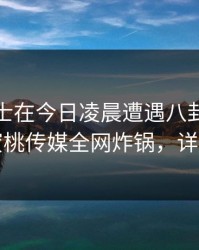 业内人士在今日凌晨遭遇八卦轰动一时，蜜桃传媒全网炸锅，详情直击