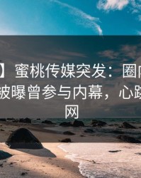 【爆料】蜜桃传媒突发：圈内人在今日凌晨被曝曾参与内幕，心跳席卷全网